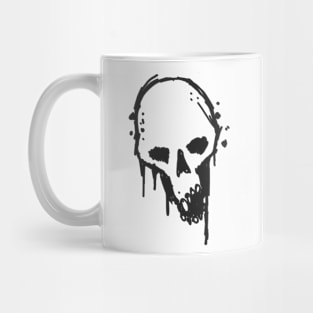 Melting New School Skull Original Art Mug